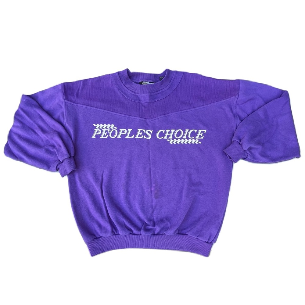 Vintage 90s People’s Choice Purple Expressions Crewneck Pullover Sweater